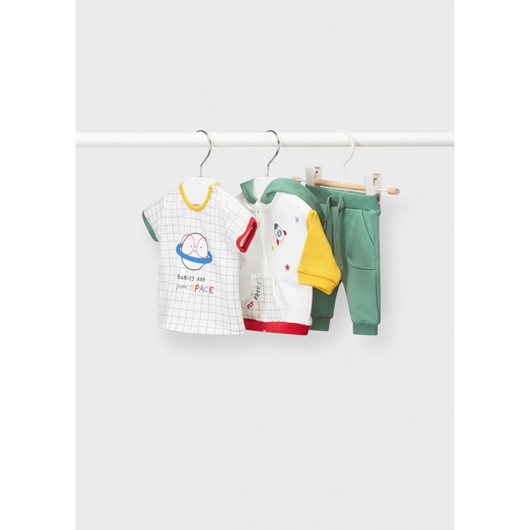 Maroyal Tuta con maglietta ECOFRIENDS TRIFOGLIO neonato art. 01863-038