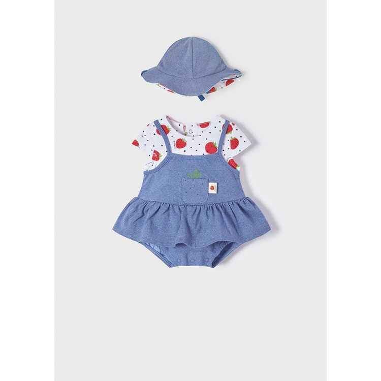 Pagliaccetto con cappello ECOFRIENDS neonata Art. 22-01616-014